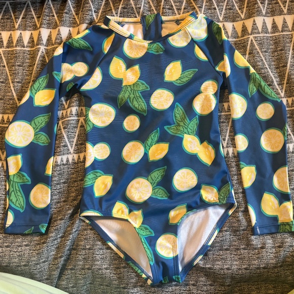 DSG Girls Long Sleeve One Piece Swimsuit Size XS 4-6 - Picture 3 of 3